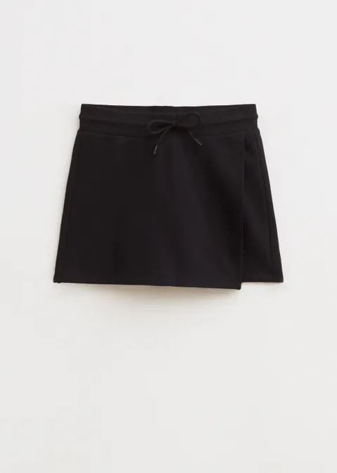 Mini skort met overslag zwart (ZWART)