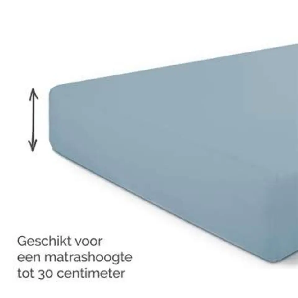 Byrklund - Hoeslaken Katoen - 180x220 cm - Blauw