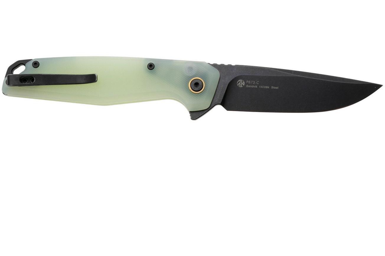 Ruike P873-C Blackwashed 14C28N, Jade G10, zakmes