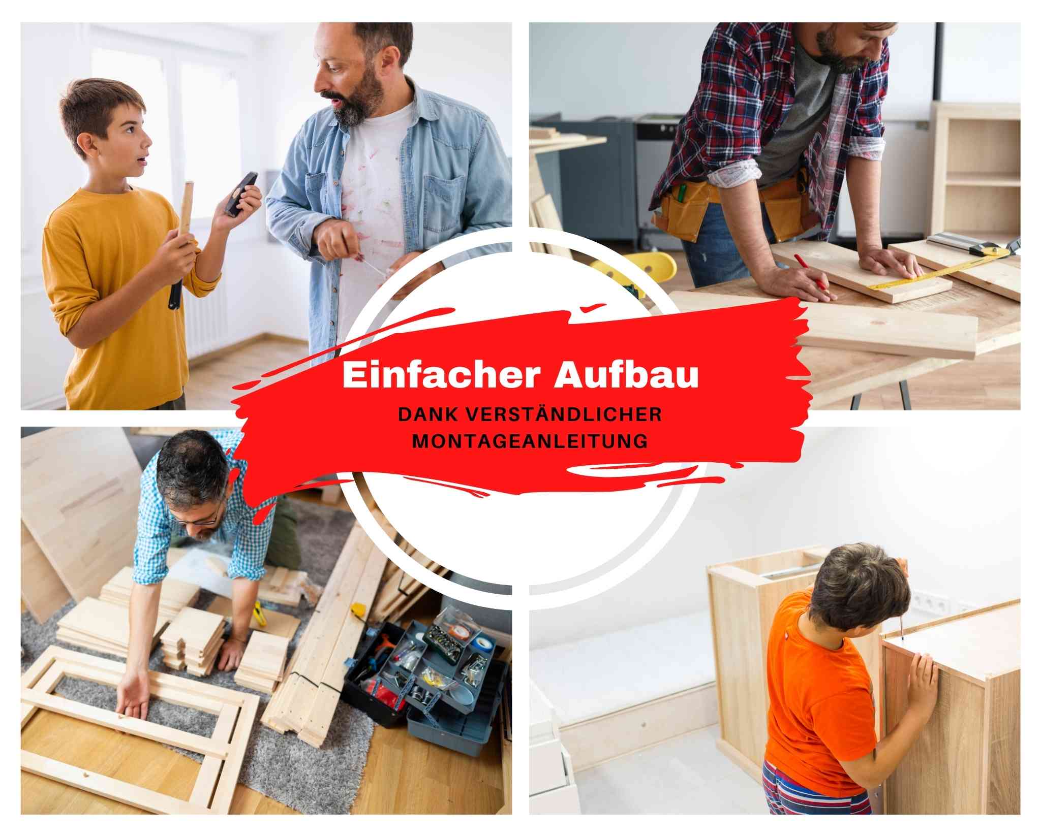 Kommode Work mit Aufdruck Schublade Schrankfach Jugendzimmer