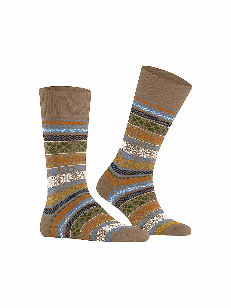 BURLINGTON Herren Socken COUNTRY FAIR ISLE 40-46 camel camel