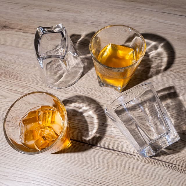 4x whiskyglas Old Fashioned Whiskey krystalglas
