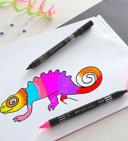 Faber-Castell Tuschen - Doppel dick/dünn - 10 st. - Neon