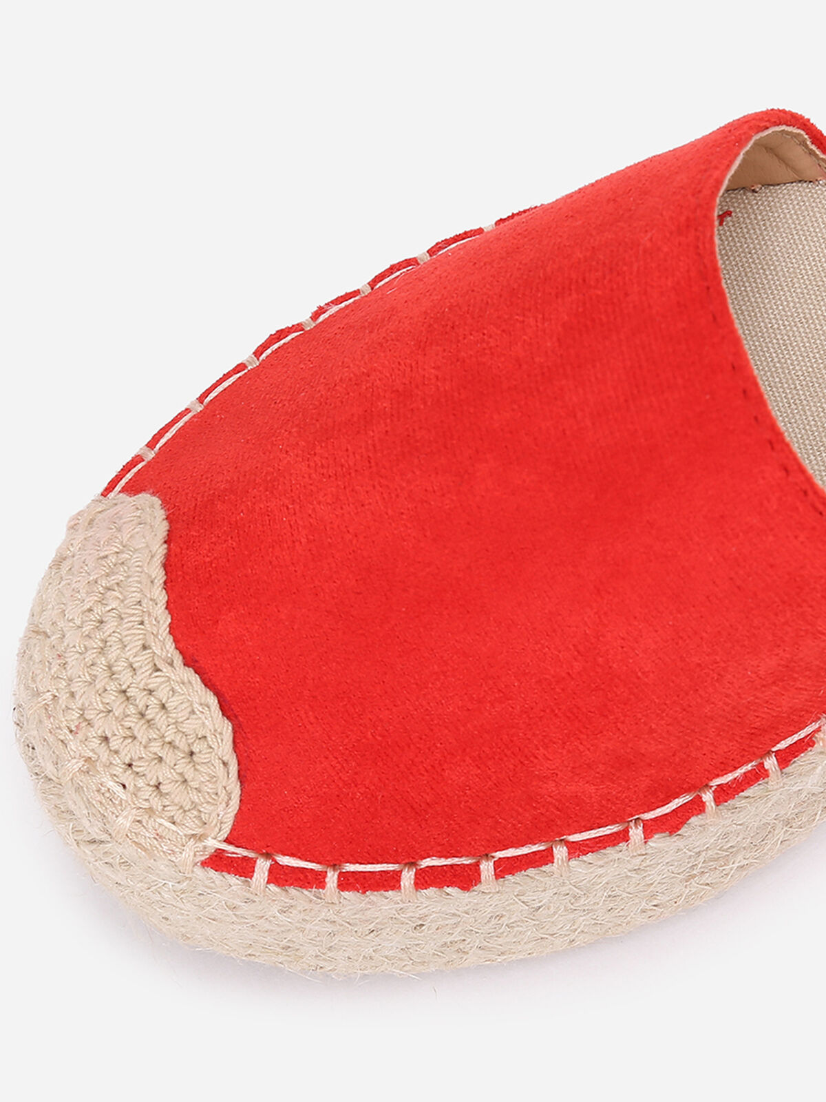 Espadrilles ou à plateforme en suédine- Rouge