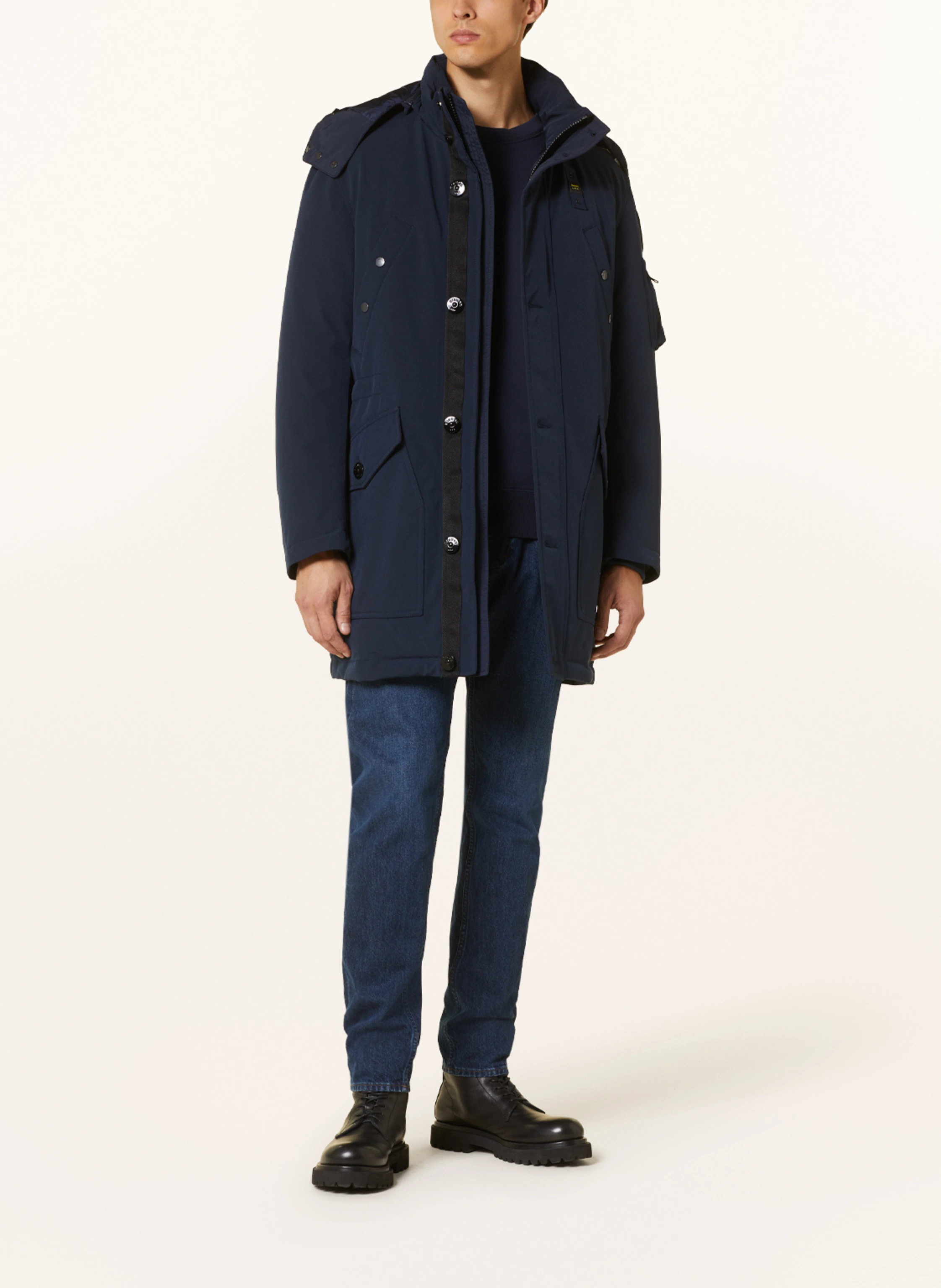 Blauer Parka mit DUPONT™ SORONA®-Isolierung