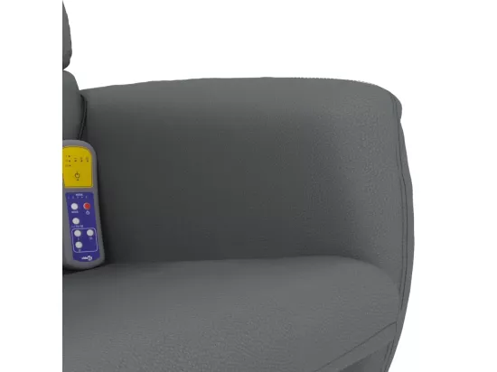 Fauteuil inclinable de massage avec repose-pied gris similicuir