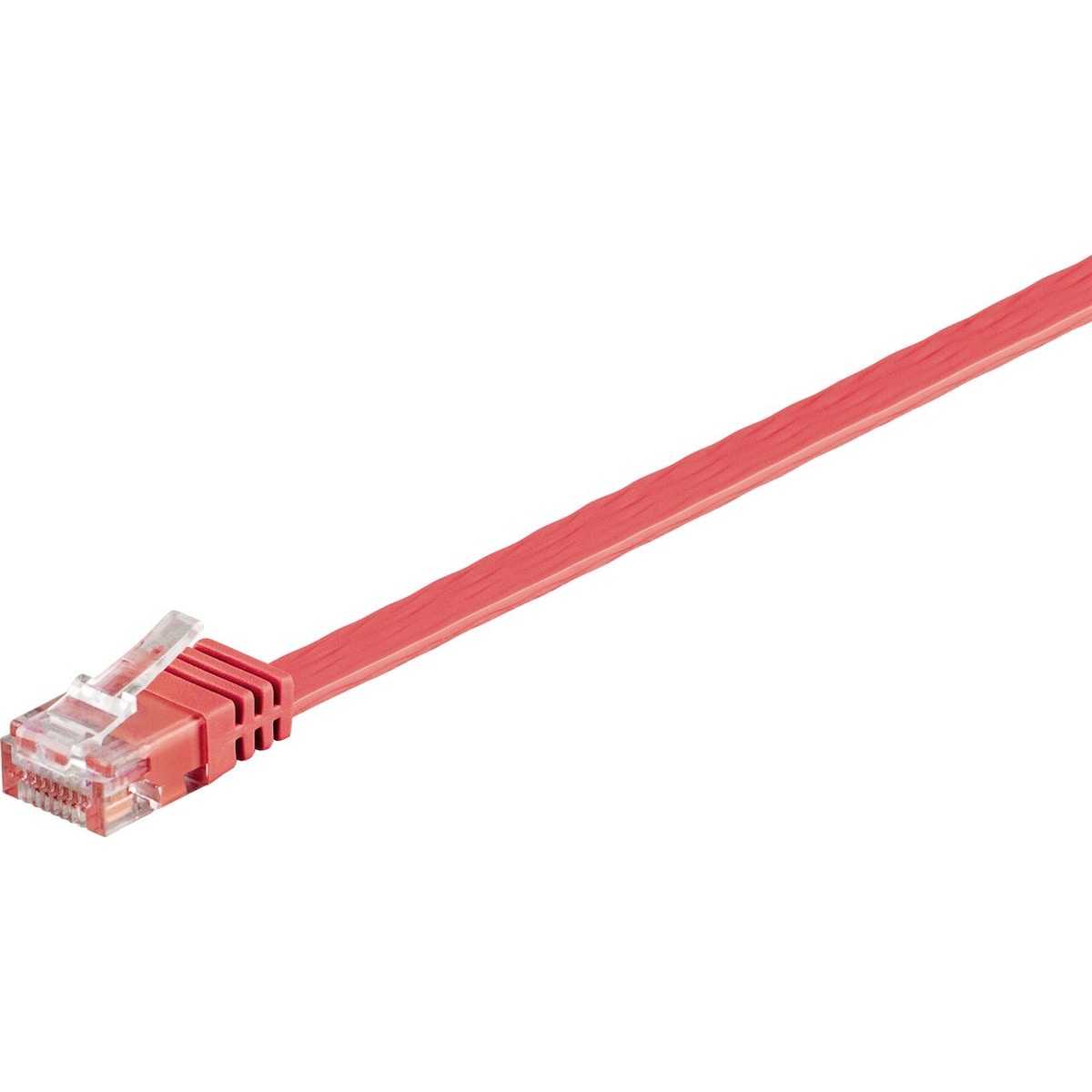 CAT 6 Flat-patch-kabel, U/UTP, rød