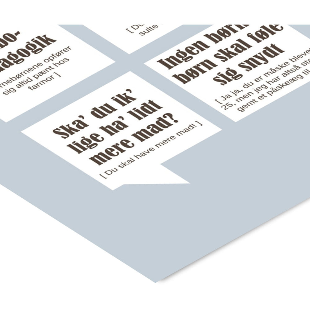 Køb Poster & Frame Dialægt - Farmor — Grå