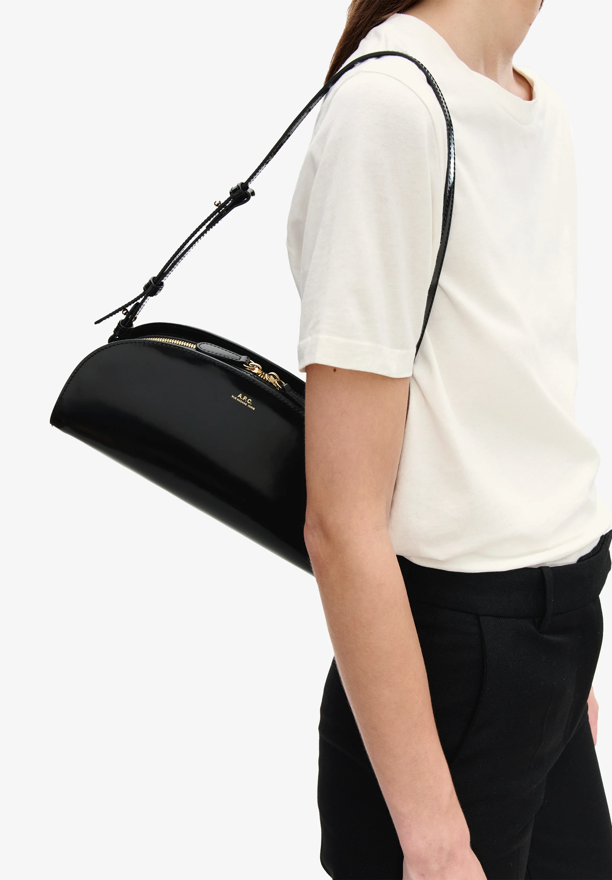 sac demi-lune shoulder - Noir