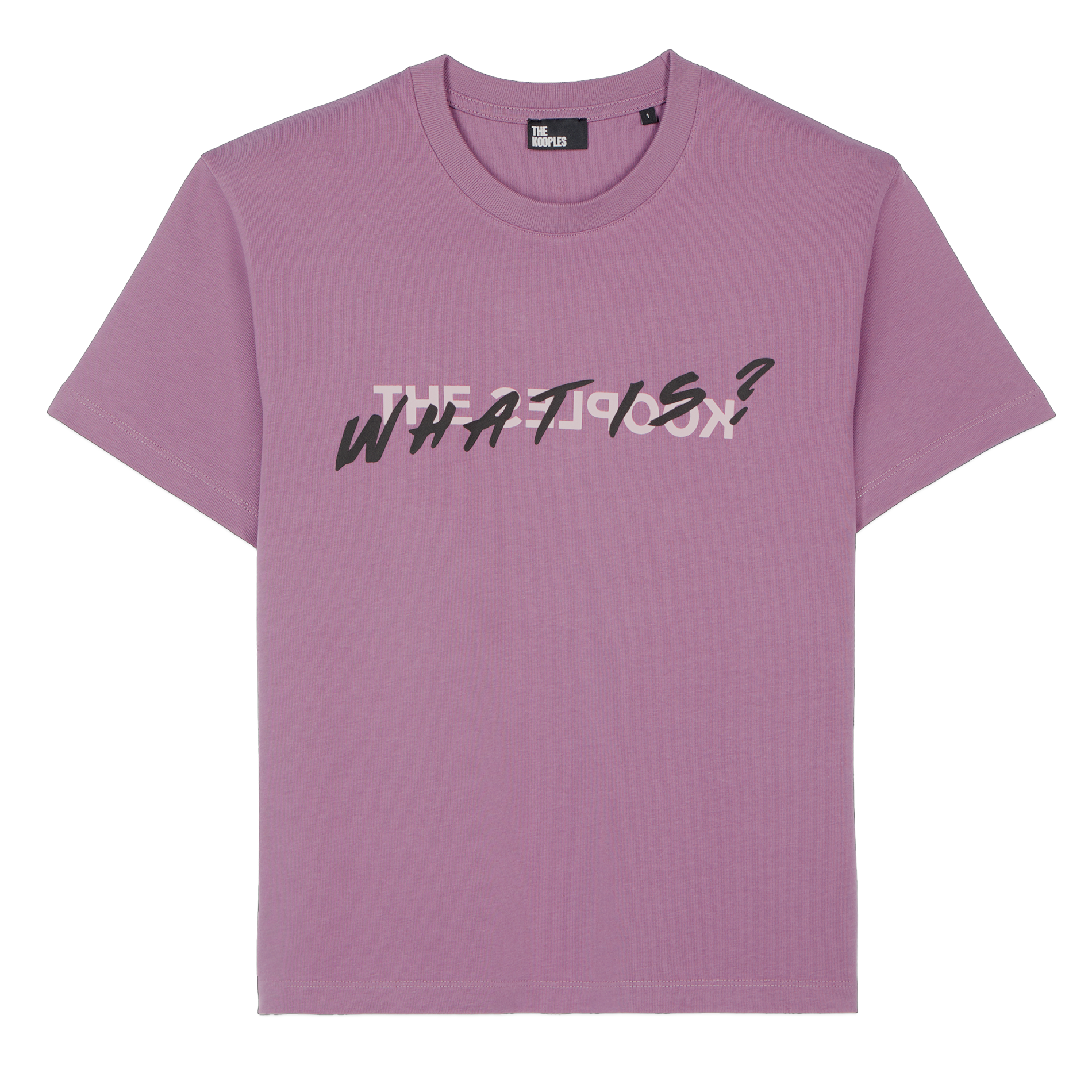 Tee-shirt manches courtes sérigraphié en coton | Violet