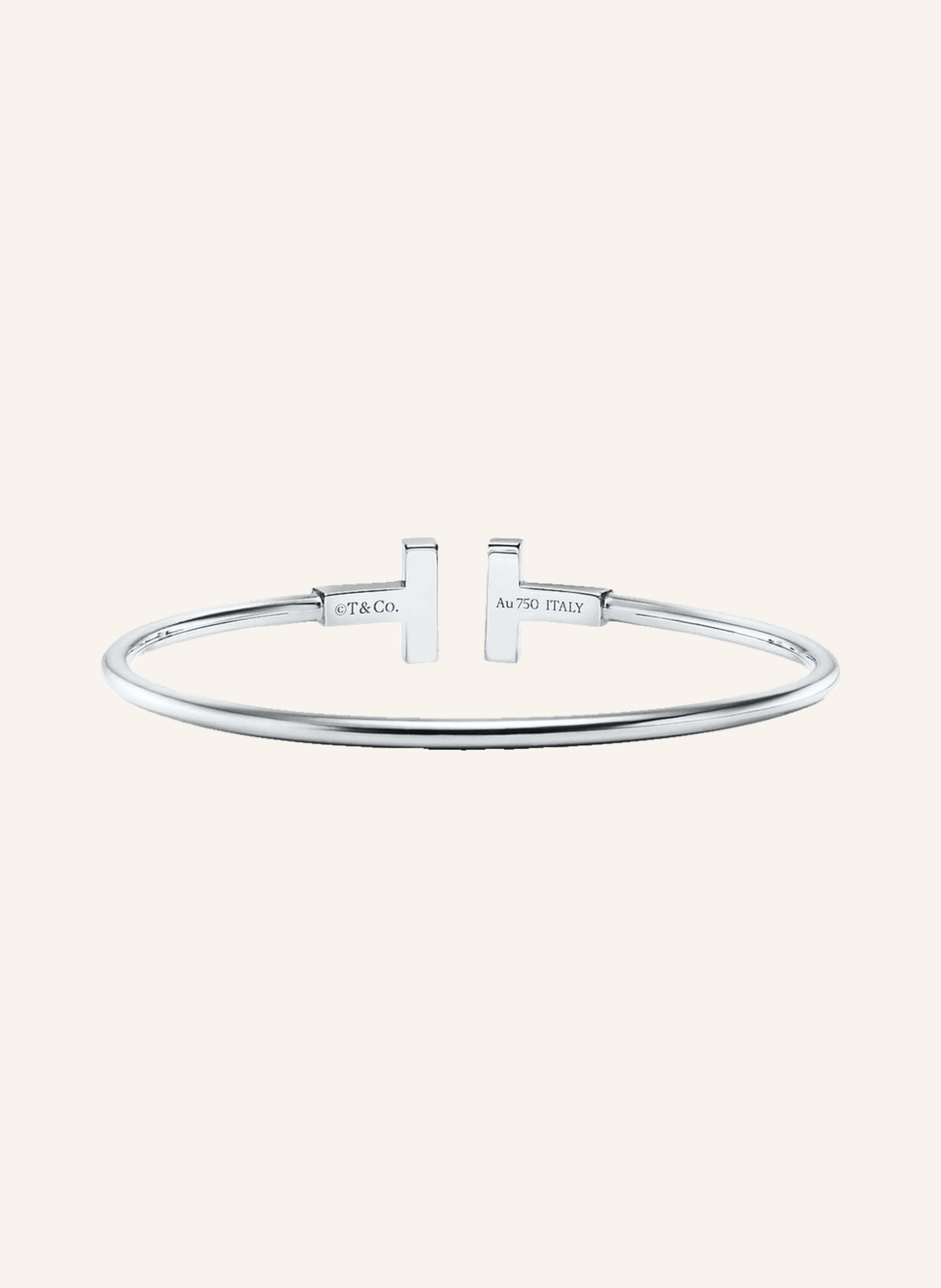 TIFFANY & Co. Tiffany T Wire ARMREIF aus 18 Karat Weißgold mit Diamanten