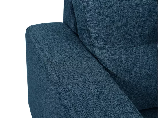 Canapé d'angle réversible en tissu bleu foncé BARTOLOME