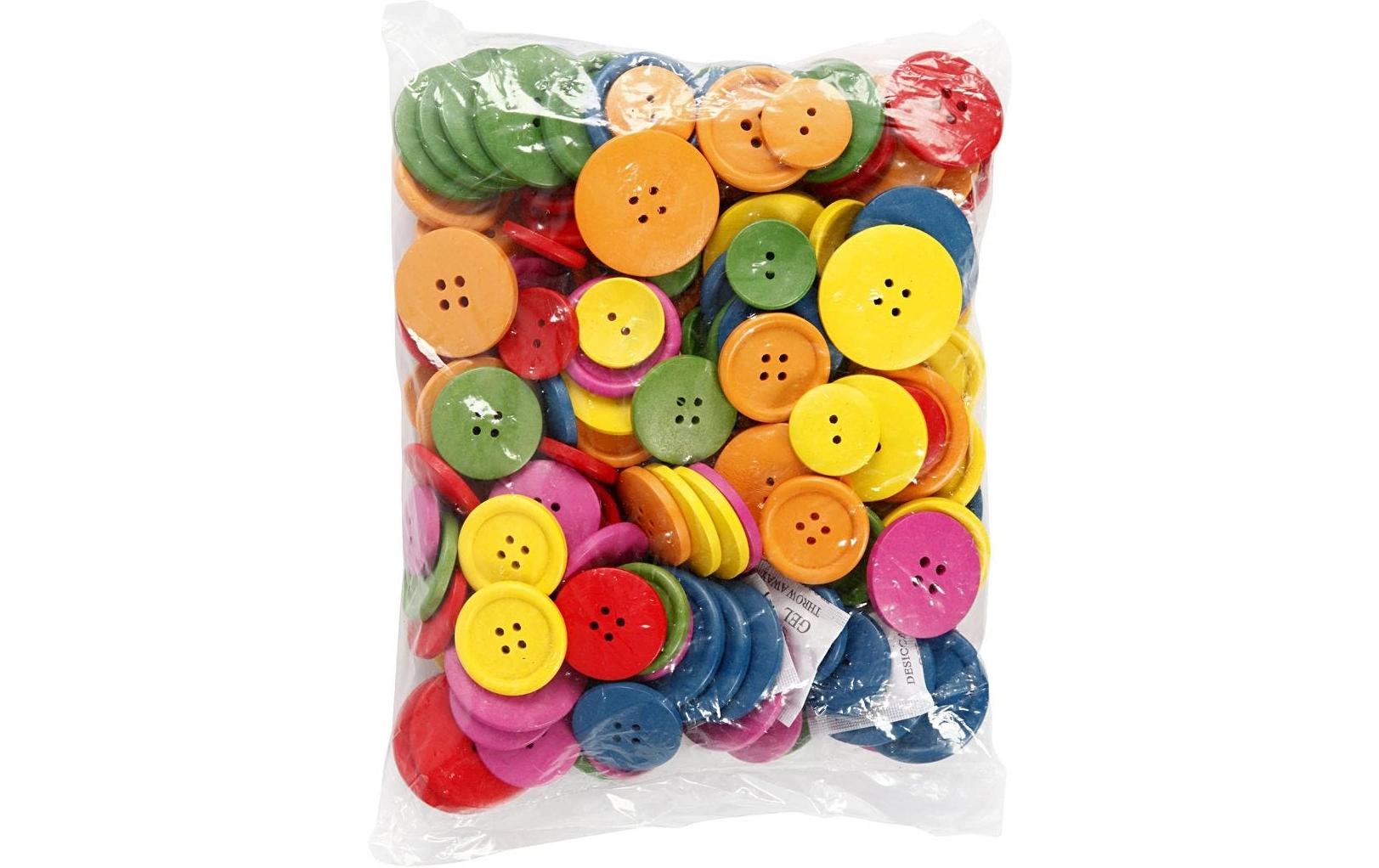 Knöpfe-Mix 20-45 mm, Mehrfarbig, 144 StückKnopfverschluss-Set