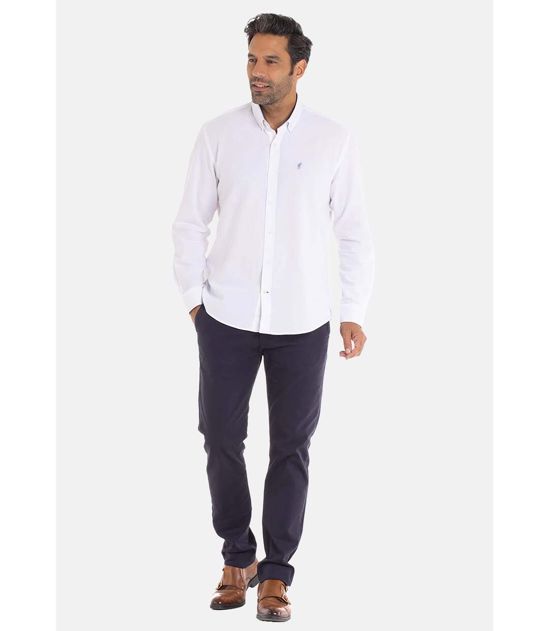 Chemise manches longues col boutonné coton CLUB