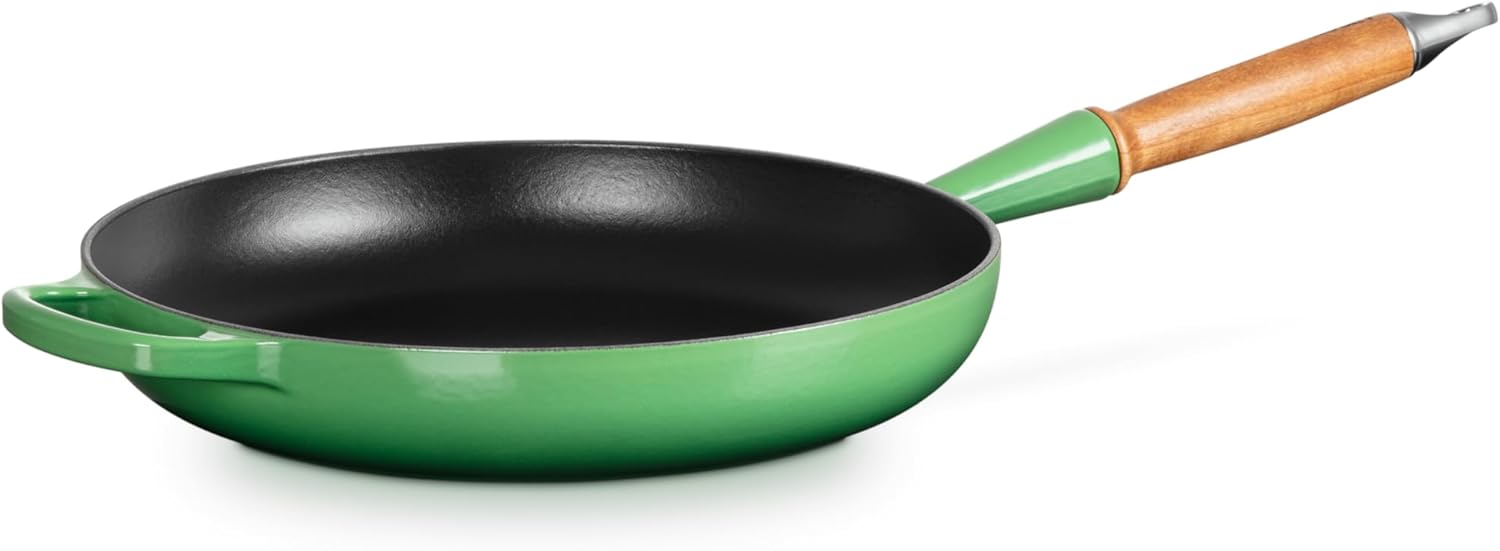 LE CREUSET Signature gusseiserne Bratpfanne mit Holzgriff 28 cm Bamboo, 20258284080422