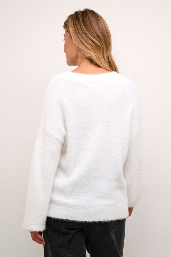 Cream CRFrosty Knit Pullover Snow white