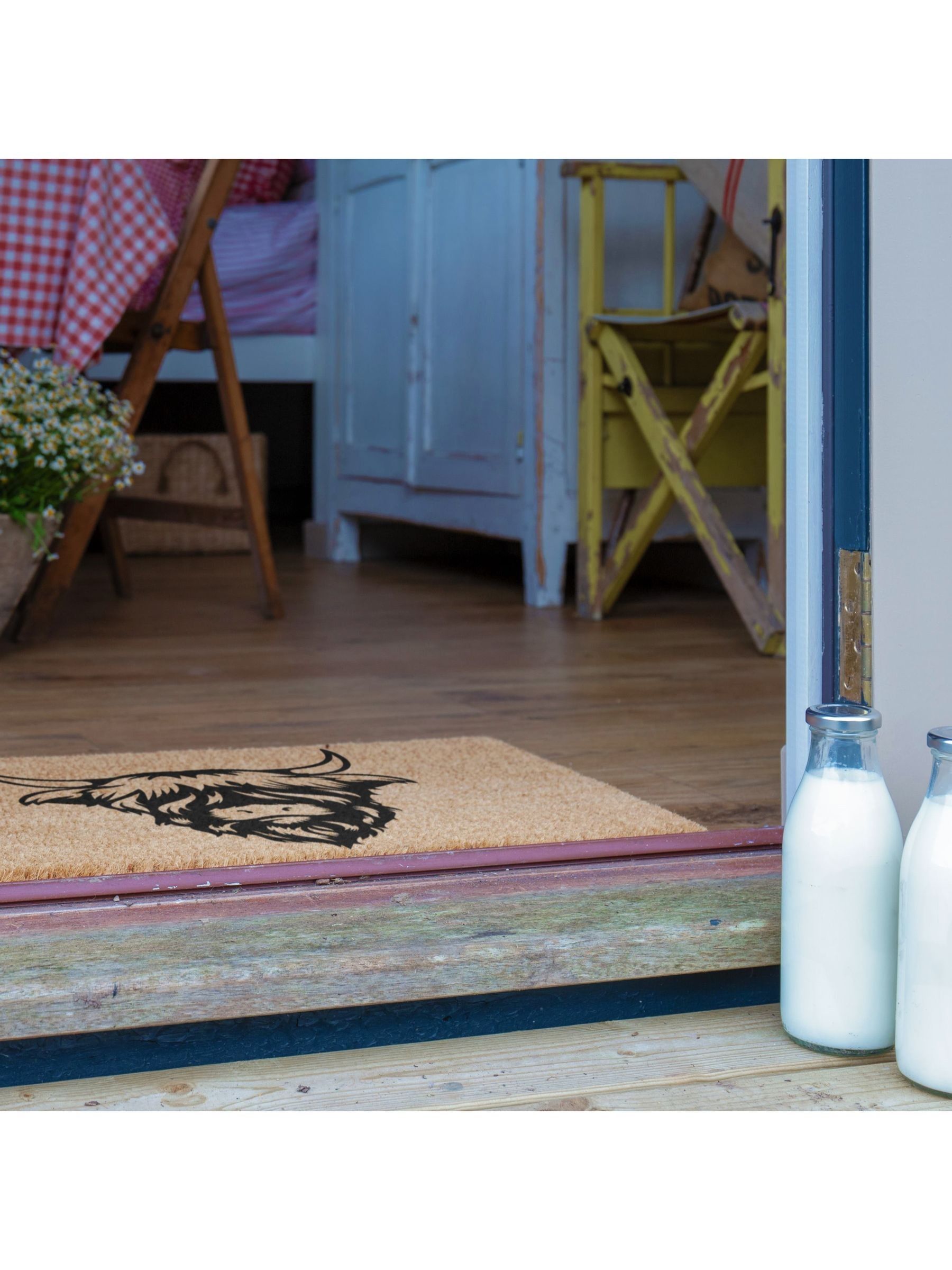 Artsy Mats deurmat met hooglandkoe