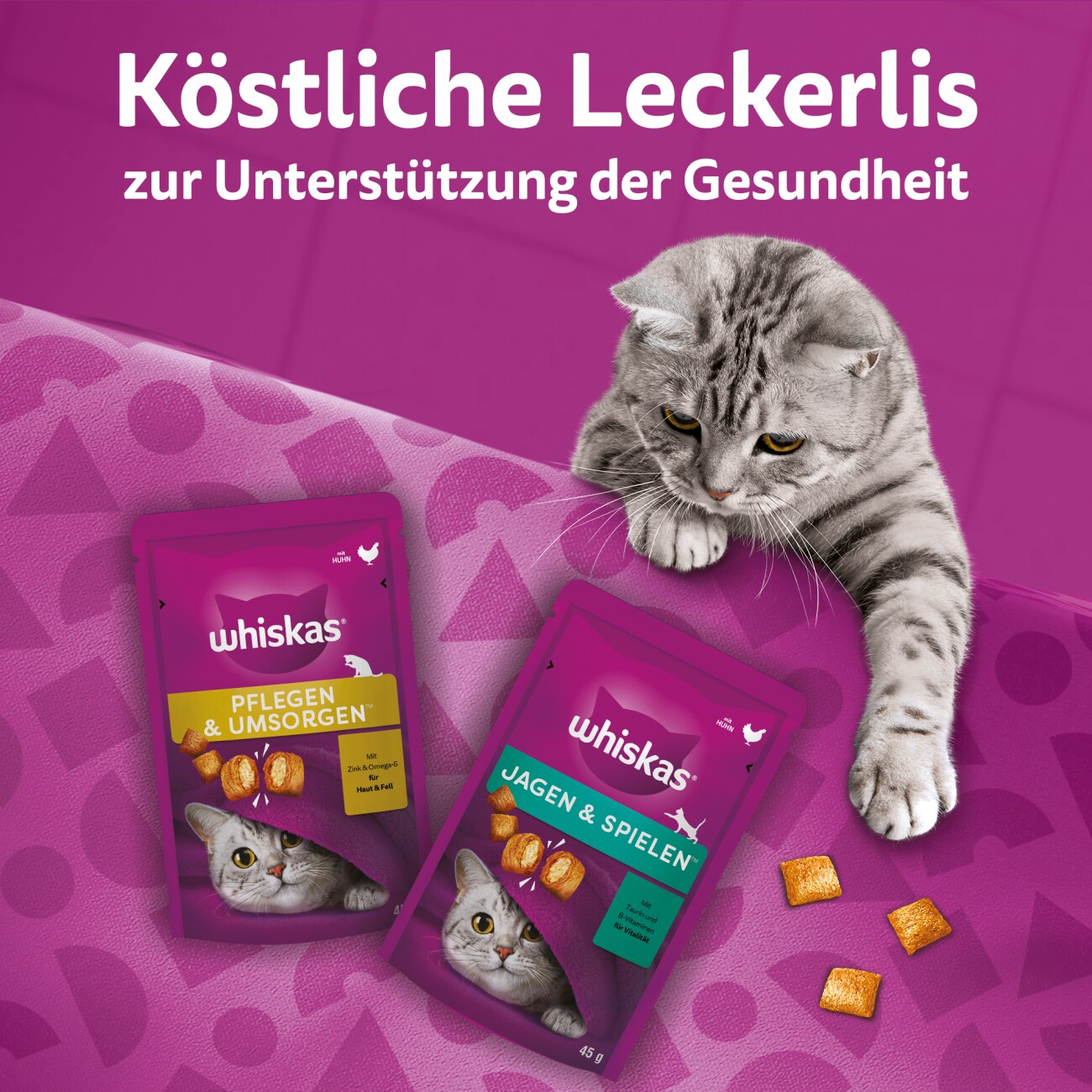 Whiskas Snack Relax & Unwind mit Huhn 8x45 g