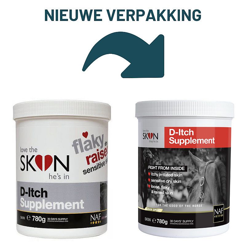 NAF D-Itch – Supplement bij zomereczeem en huidgevoeligheid bij paarden