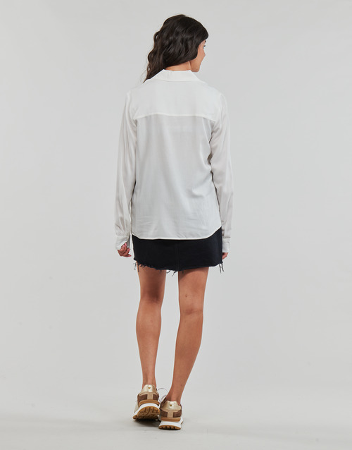Pieces - PCELINA EMB LS SHIRT KAC FC - Blanc