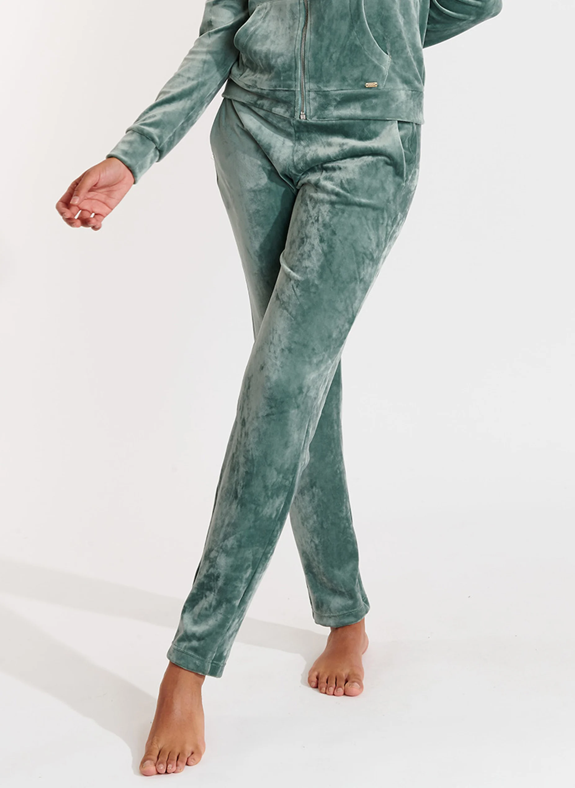 KEENAN SEALAKE - Pantalon de jogging en velours | Vert