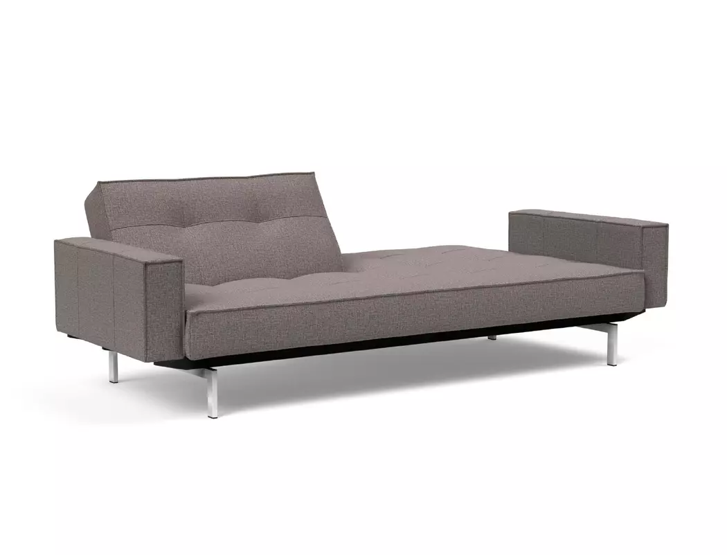 Schlafsofa mit Armlehnen Splitback Chrom