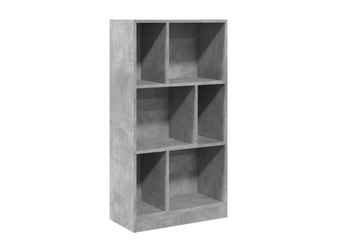 Bibliothèque gris béton 57x28,5x107,5 cm bois d'ingénierie
