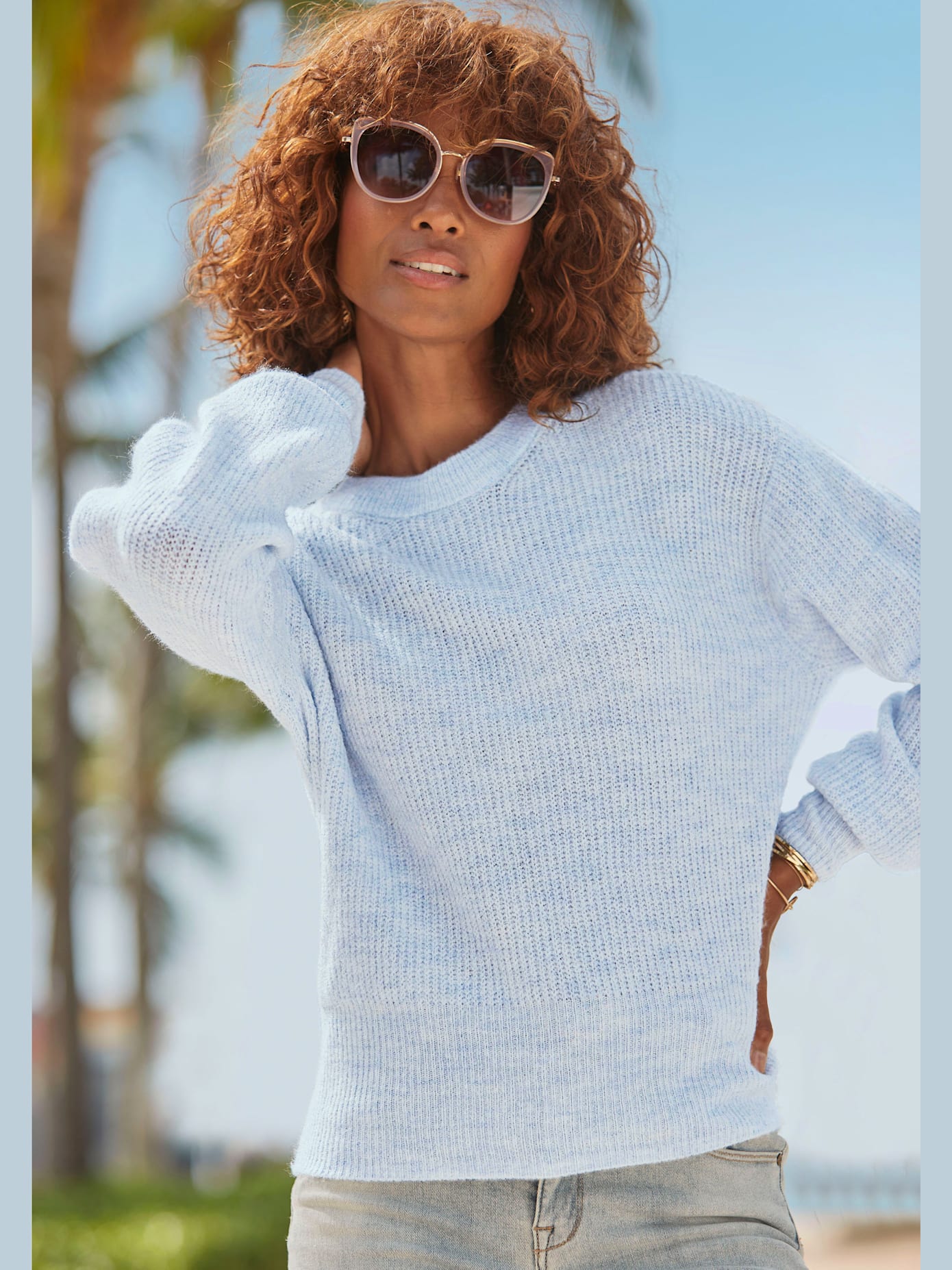Pull en tricot encolure ronde