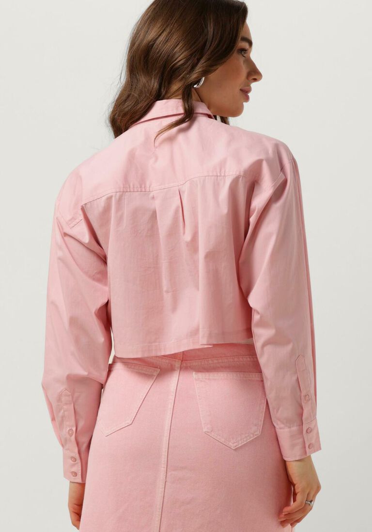 CO\\'COUTURE roze co'couture blouse cotton crisp cropped shirt