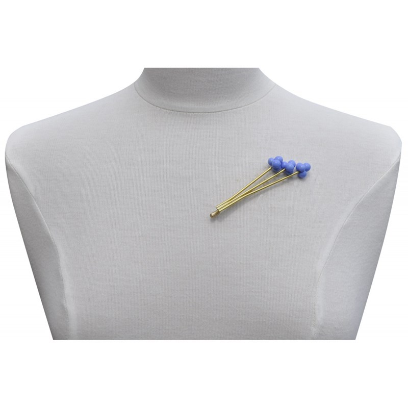Broche Laiton Bouquet de Perles de Verre