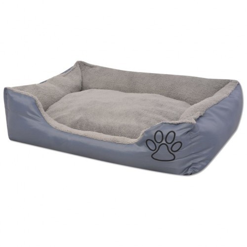 Cama/almofada cinza para cachorro