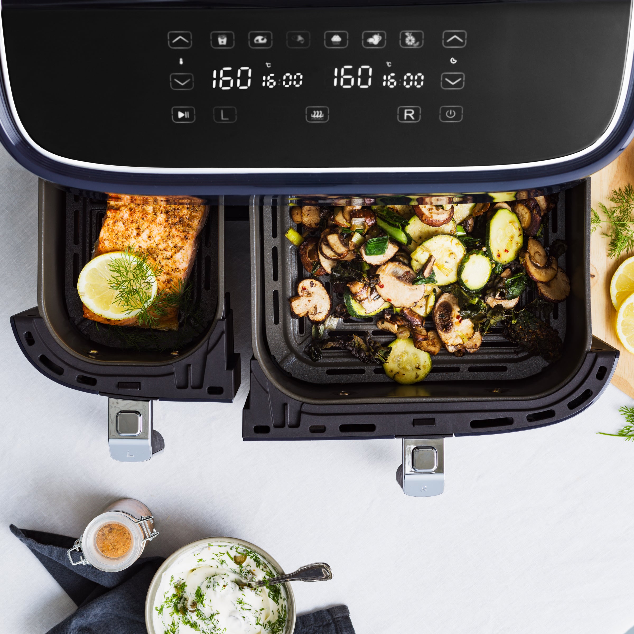 Supreme XXXL Dubbele Air Fryer 3L 6L