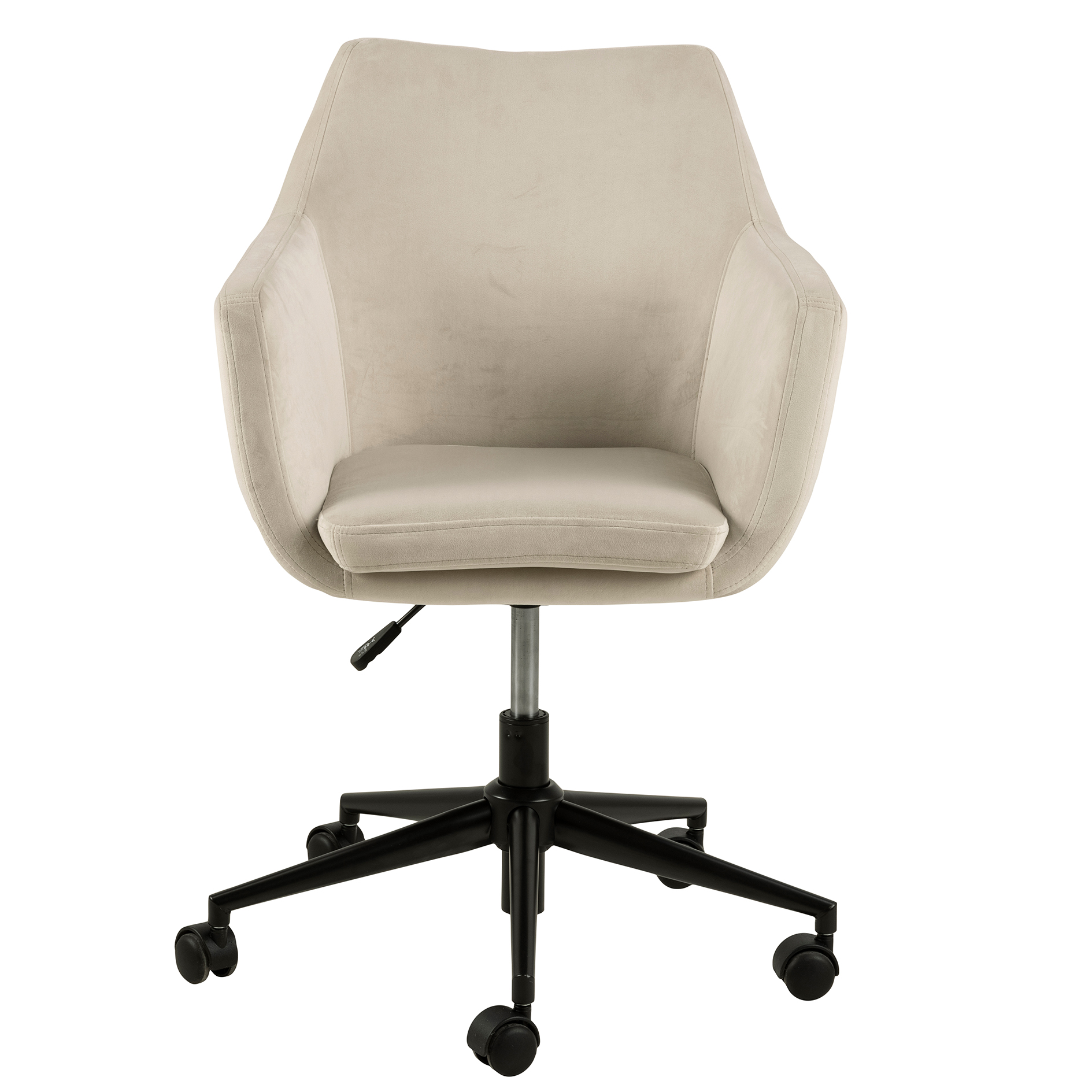 Schreibtischstuhl NORA - beige - Velours - höhenverstellbar