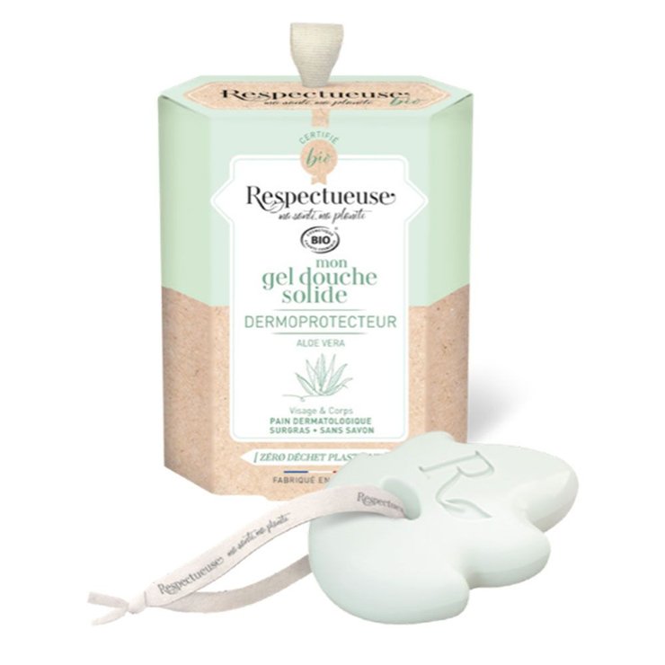 Mon gel douche solide Dermoprotecteur bio 75g Parfum Aloe Vera Respectueuse