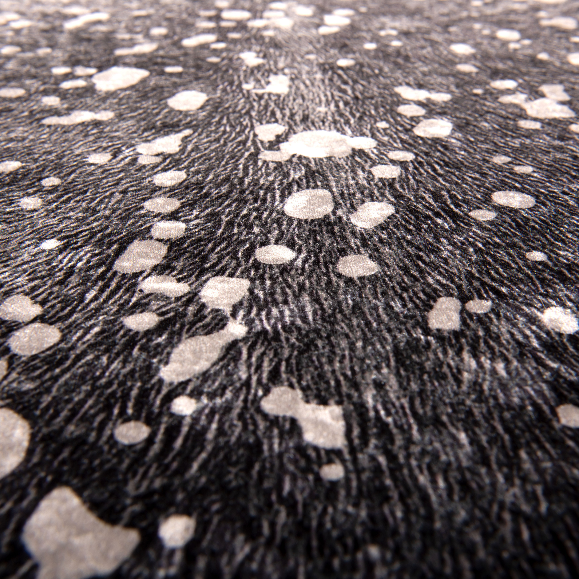 Teppich - anthrazit - Kuhfellform - 100x130 cm