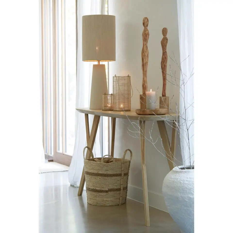 Cilinder lampenkap Medan - Beige - 30x30x40cm