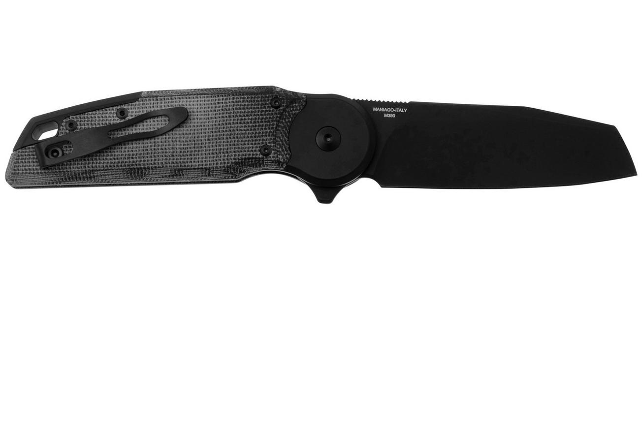 Fox Metamorphosis FX-556-A2 M390 PVD Sheepsfoot, Black Micarta, PVD Titanium bolster zakmes