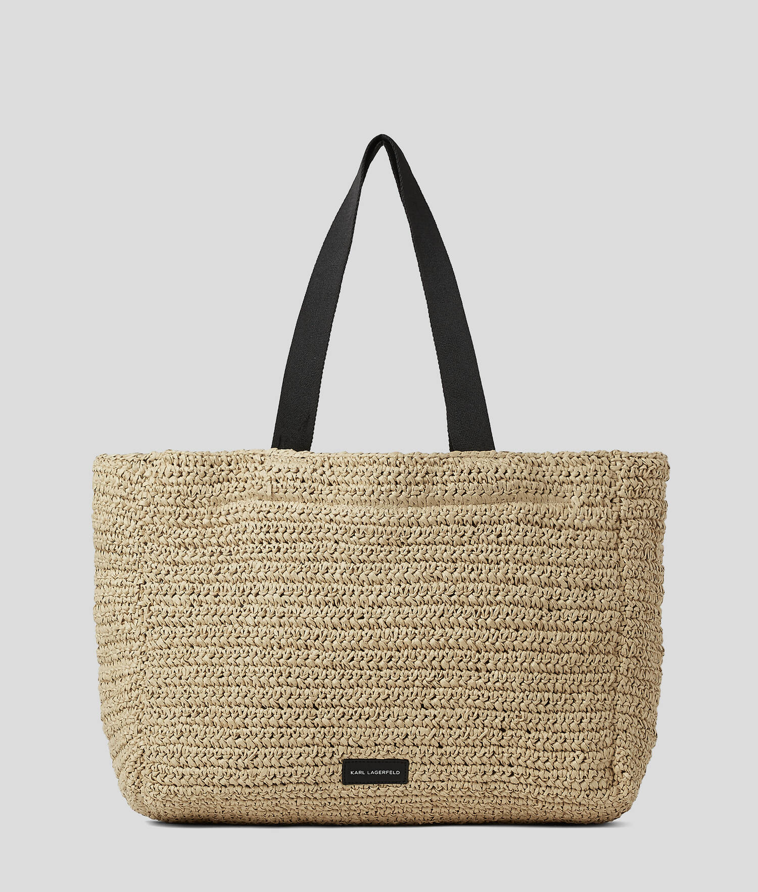CABAS DE PLAGE K/SIGNATURE EN RAPHIA