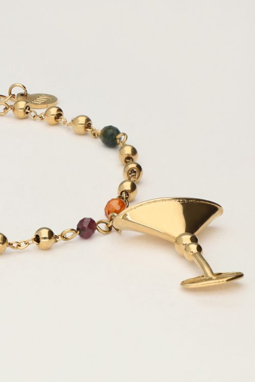 Starry armband met gekleurde kraaltjes & cocktail