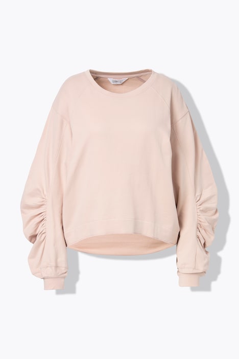 Sweatshirt, A-Linie, geraffter Raglan-Langarm
