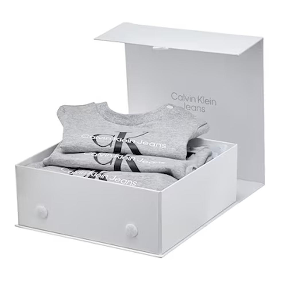 Calvin Klein Jeans Ensemble Gris Bébe Gris Garçon Calvin Klein Jeans Monologo