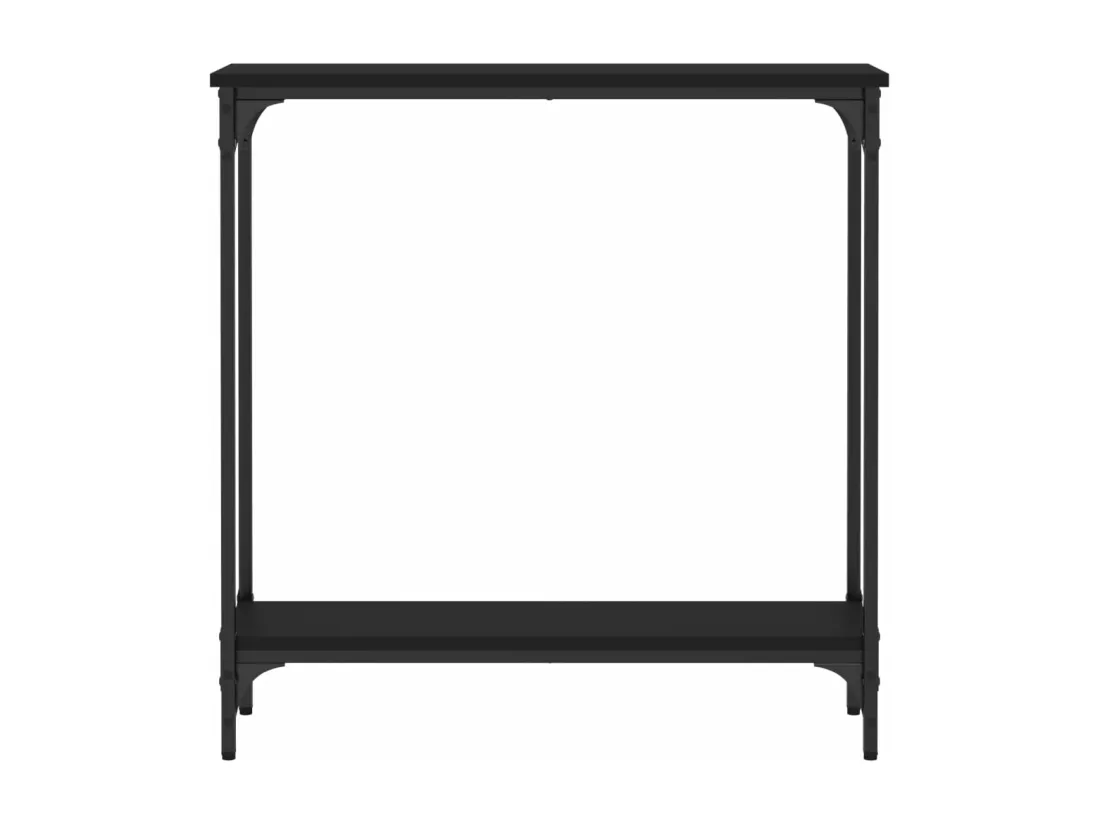 Table console noir 75x22,5x75 cm bois d'ingénierie