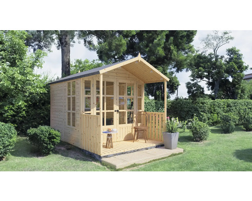 Bertilo Shed Arley tuinhuis met vloer, 214 x 305 cm, naturel