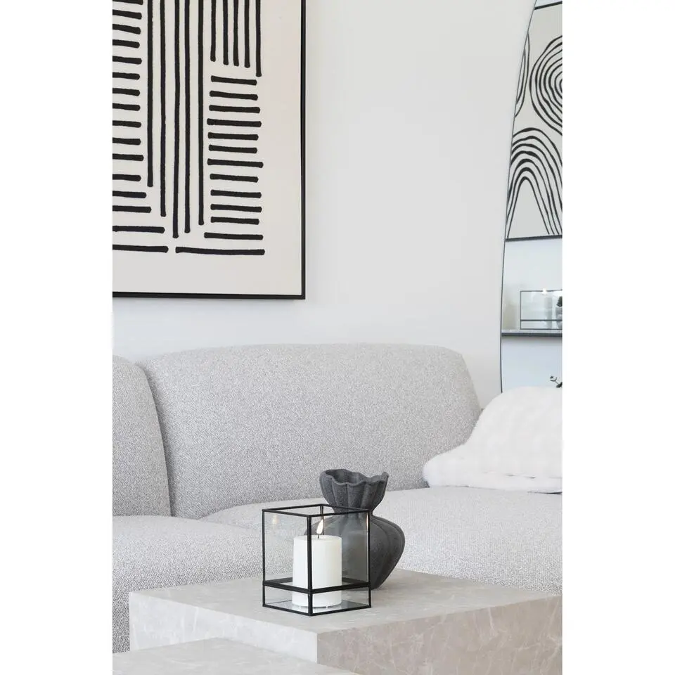 QUVIO Vaas - Keramiek - Zwart - Modern Design