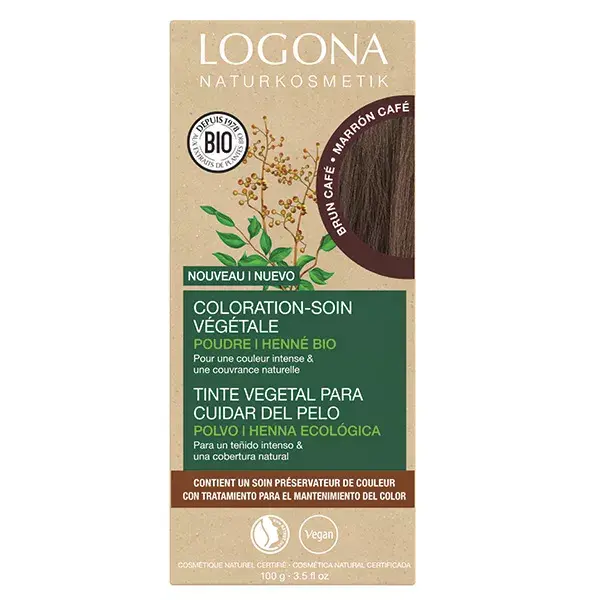 Logona Coloração Capilar - Tratamento Castanho Café 100g
