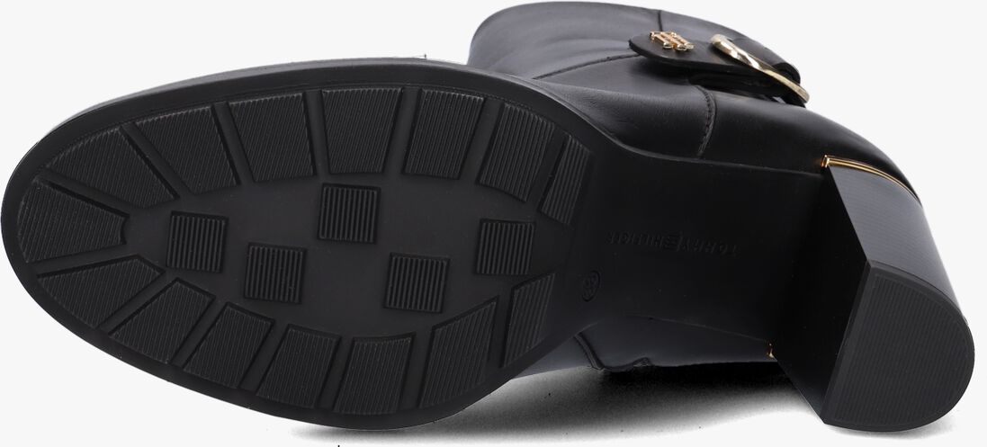 TOMMY HILFIGER zwarte tommy hilfiger enkellaarsjes belt high heel boot