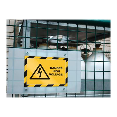 Durable Duraframe Magnetic Security - Cadre d'affichage magnétique bicolore - A4 - jaune/noir