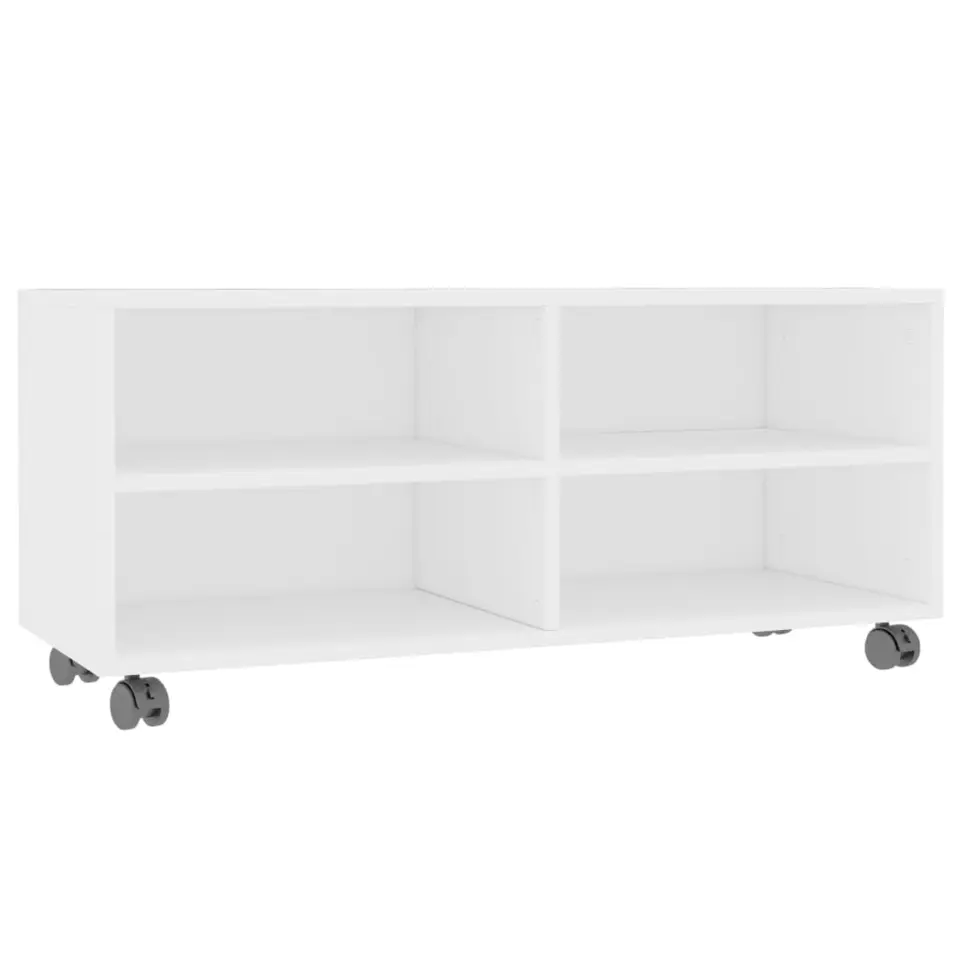 vidaXL - Tv-meubel - Wit - Bewerkt hout