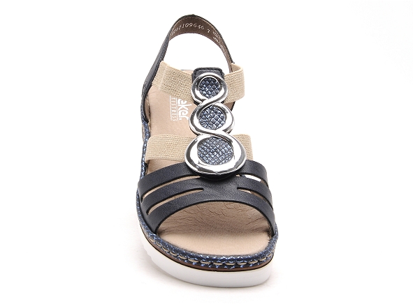 Rieker nu pieds plats femme 679l4 bleu