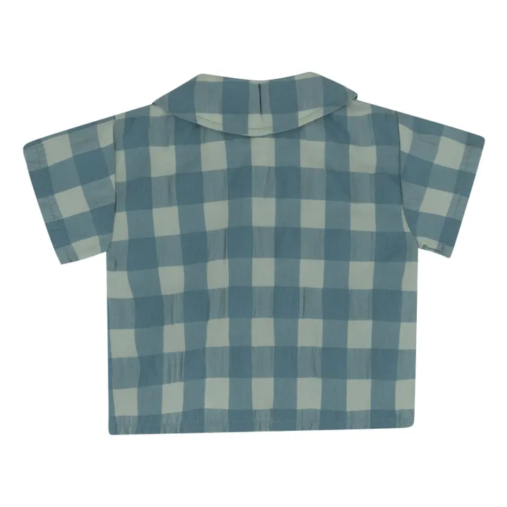 Babe & Tess Chemise Manches Courtes Vichy | Bleu